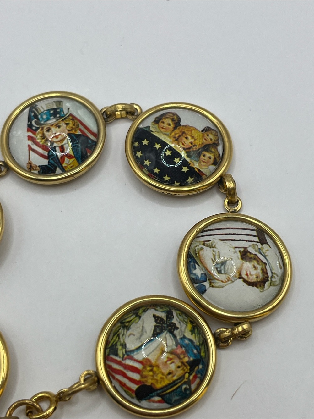 Designs From The Deep Patriotic Medallion Bracelet with Red, Blue & White - Picture 6 of 9